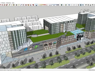 Sketchup Commercial Complex M1 3D model