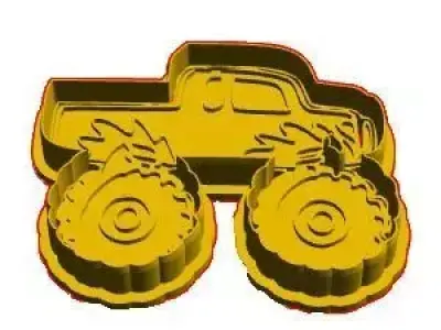 Monster Truck Cookie Cutter 3D model