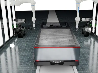 3d model of a Cyber truck  3D model
