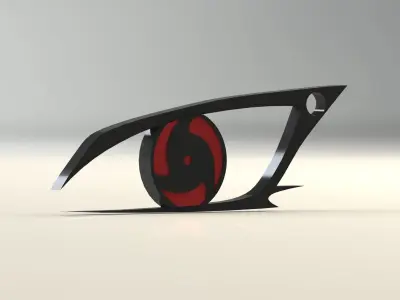 itachi sharingan keychain main part Free 3D print model