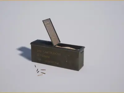 Military ammo crate Low-poly 3D model