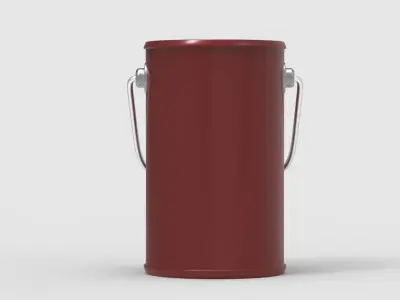 Metallic Paint Bucket 3D model