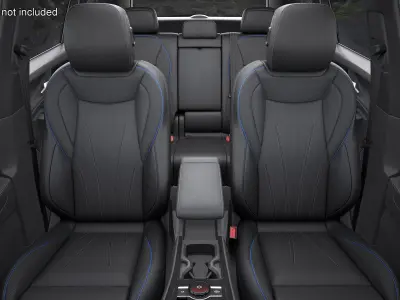 Car Seat with Headrest and Seat Belt 3D model
