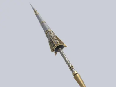 Fantasy lance Low-poly 3D model