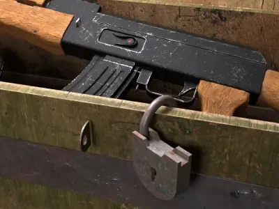 AK-47 Free 3D model buy