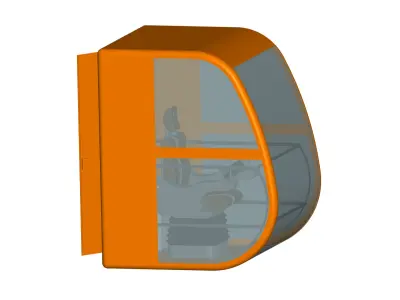 tower crane cabin 3D model