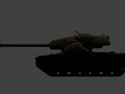 155mm Gun Heavy  Tank T58  Low-poly 3D model