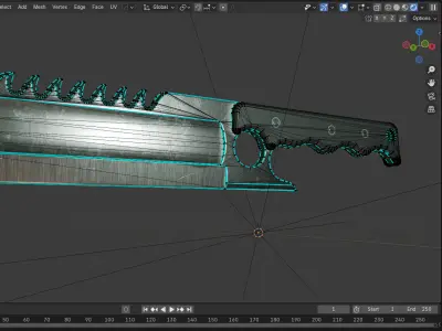 Game Ready Tactical Combat Cleaver  PBR Textured   Low-poly 3D model