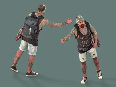 Hitchhiker Guy 3D model