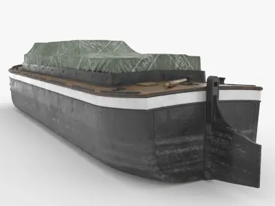 Industrial Barge B 3D model