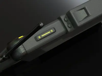 Military Tablet PC Console Low-poly 3D model