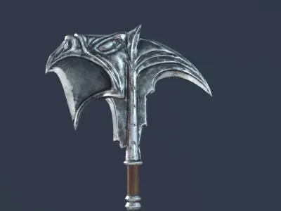 Champion of chaos Axe Low-poly 3D model