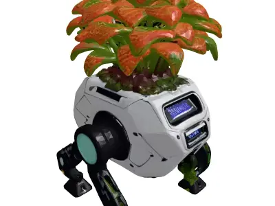 SciFi Robot Plant Planter 3D model