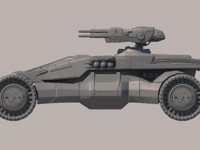 Sci-Fi Military Vehicle 3D model