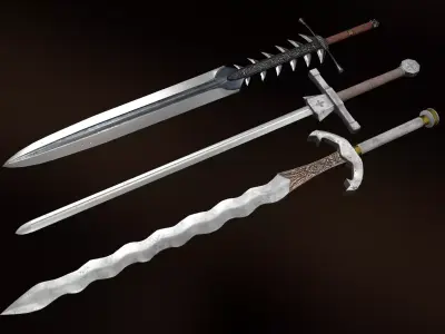 GreatSword Collection Vol 1 - PBR Low-Poly Models Low-poly 3D model