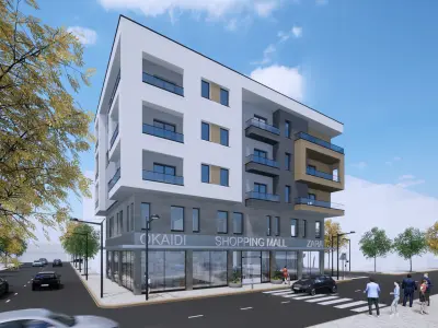 Modern Commercial And Residentiel Building Low-poly 3D model