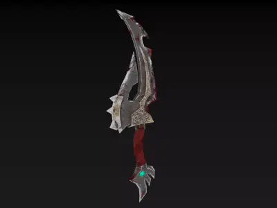 Knife sword Low-poly 3D model