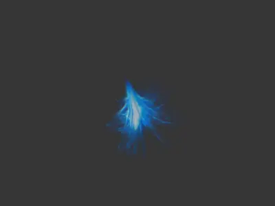 Thruster flame Low-poly 3D model