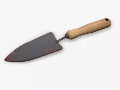 Old Vintage Garden Trowel Low-poly PBR Low-poly 3D model