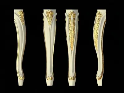 leg High quality 3d models for processing on a cnc machine 3D model