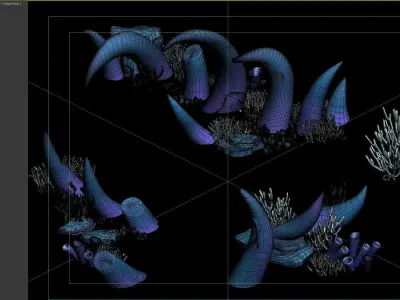 coral cartoon 3D model