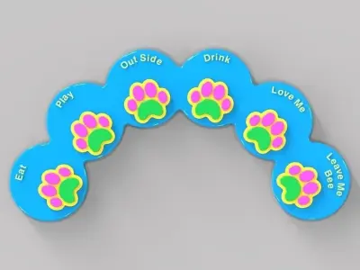 Einstein Dog training paw  3D print model
