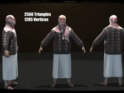 Middle East Terrorist - Arab-LITE Low-poly 3D model