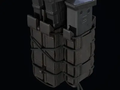 Military Magazine Pouch Low-poly 3D model