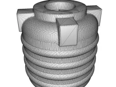 Cartoon Water Storage Tank Low-poly 3D model