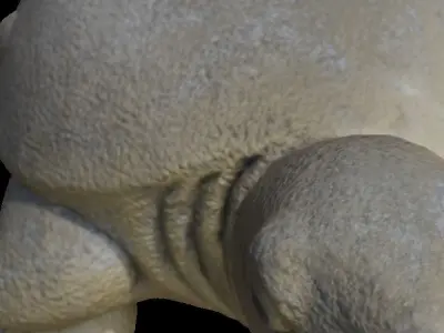 Korean style turtle statue 3D model