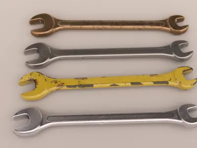 wrench KEY Low-poly 3D model purchase