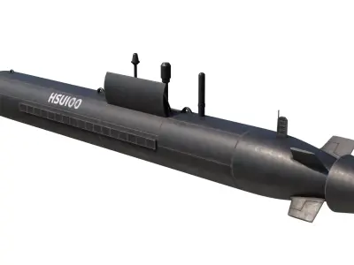 Chinese Navy HSU-100 Unmanned Underwater Vehicle UUV 3D model