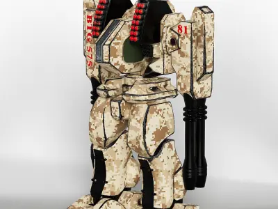 Desert scarab Battle Mech 3D model