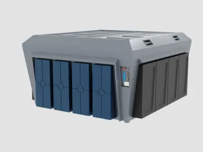 Imperial Cargo Container Set Low-poly 3D model
