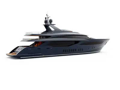 Sleek Yacht model pack Low-poly 3D model