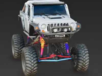Prism Crawler Extreme Off-Road Jeep 3D Model Low-poly 3D model