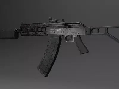 SAIGA 12 CUSTOM Low-poly 3D model