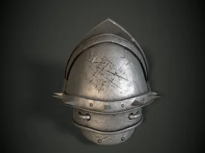 Armor with spikes Low-poly 3D model