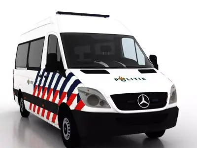 Mercedes Benz Sprinter L2H2 2009 Netherlands Police Passenger 3D model