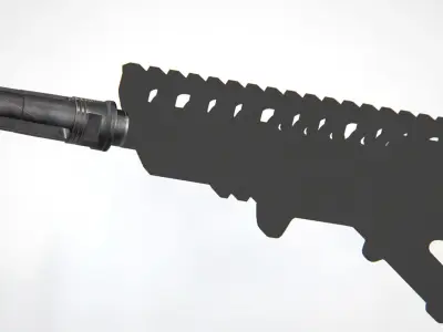 SOCOM-556 3-Prong Flash Hider Low-poly 3D model
