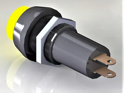 Signal bulb 10 yellow  3D model