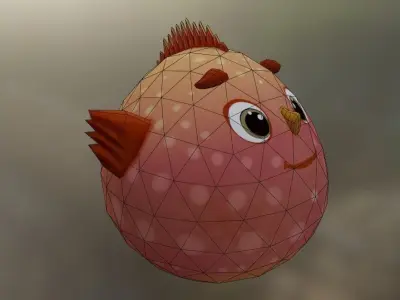 fish lowpoly for game  Low-poly 3D model
