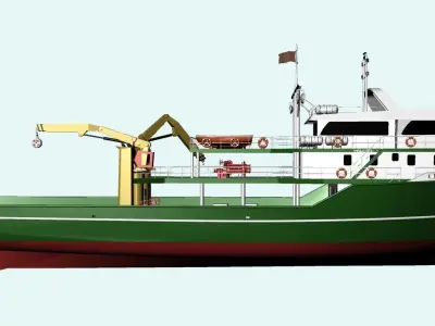 Fishing Vessel 3D model