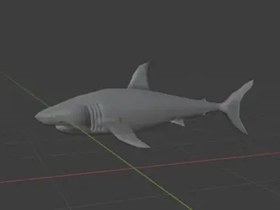 Shark Low Ploy Free low-poly 3D model