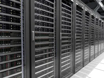 data center server 3D model purchase