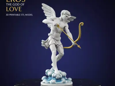 Statue of Eros is the Greek god of love 3D print model