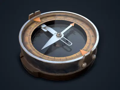 Compass Low-poly 3D model buy