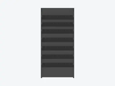 Shelving - Pharmacy - Integral - Single Sided Low-poly 3D model