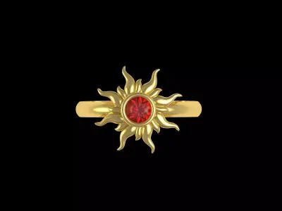 The fire Sun Ring 3D print model
