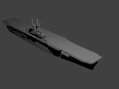 US Aircraft Carrier Wasp 3D print model